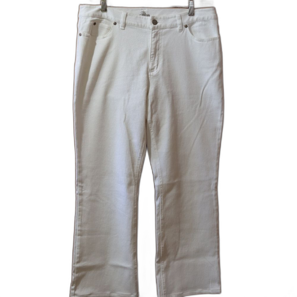 Caslon White Denim Flare Jeans 12